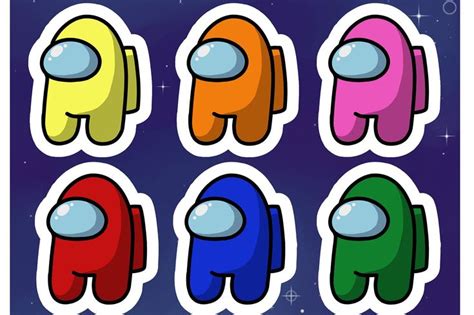 Among Us Crewmate Sticker Sheet Printable Digital Download By