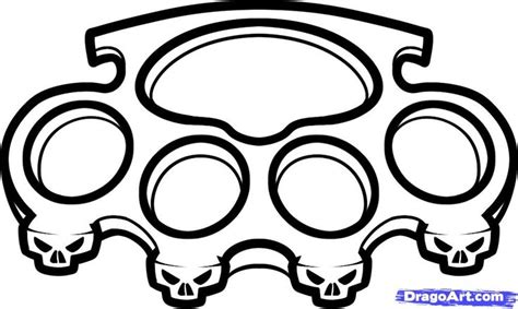 Gallery For Girly Brass Knuckles Drawing Brass Knuckles Drawing