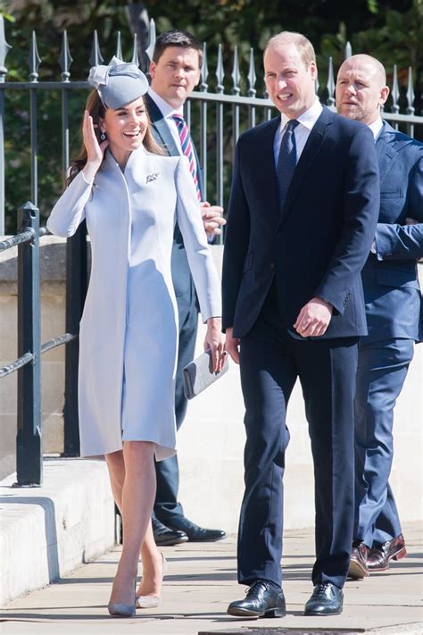 Kate Middleton Blue Coat On Easter 2019 Popsugar Fashion Photo 33