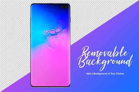 Samsung Galaxy S10 Design Mockup On Yellow Images Creative Store