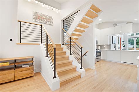 Switchback Stairs Modern Minimalist House Two Story House Design
