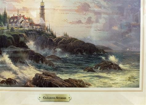 Clearing Storms By Thomas Kinkade Decorative Framed Fine Art Etsy