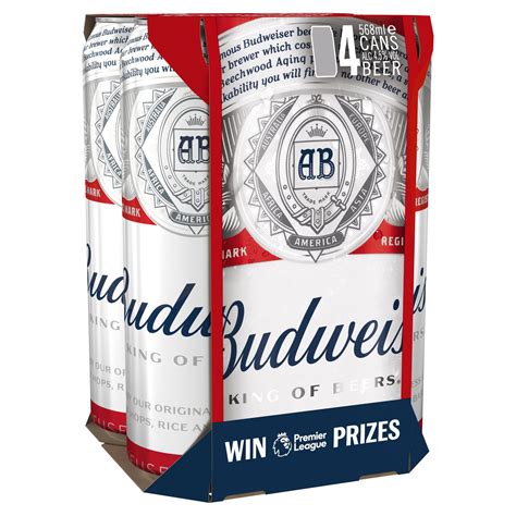 Budweiser Beer 4 X 568ml Beer Iceland Foods