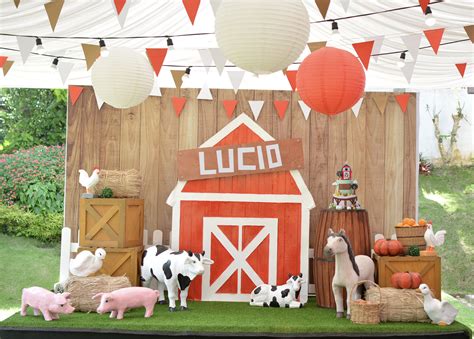 Barnyard Themed Stage Backdrop By Party Dish Event Styling