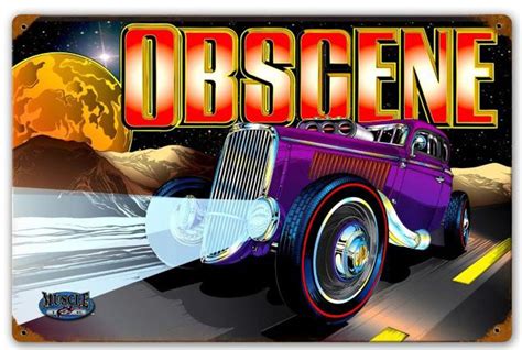 Obscene Vintage Retro Metal Sign 12 X 18 Inches