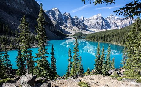Hd Wallpaper Moraine Lake Banff National Park Alberta Lake