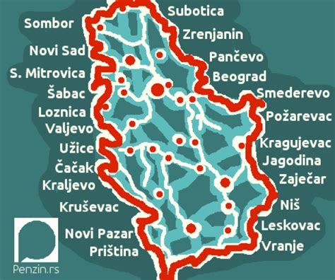 Gradovi U Republici Srbiji Penzin