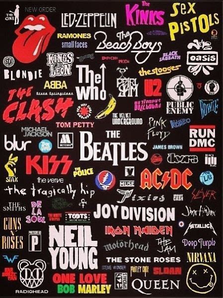 Alguns Discos De Rock E Blues Que S O Fundamentais Parte De Logotipos De Bandas De Rock