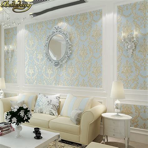 Beibehang Embossed European Retro Wallpapers For Living Room Luxury