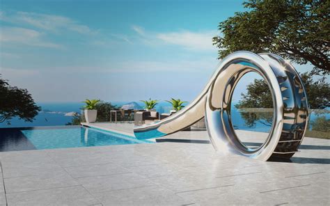 Custom Made Luxury Pool Slides By Splinterworks Luxury Pool Pool