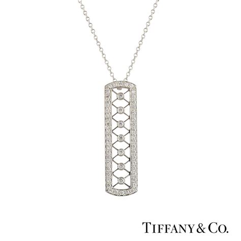 Tiffany Co Platinum Diamond Pendant Rich Diamonds