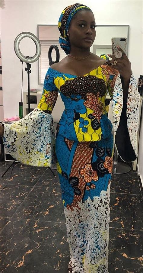 Fabulous And Cool Lace Kaba Styles African Wax Prints Ghana Kaba Styles Aso Ebi Head Tie