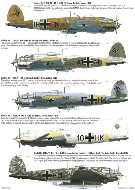 Heinkel He 111 Variants Luftwaffe Planes Aircraft Wwii Bomber