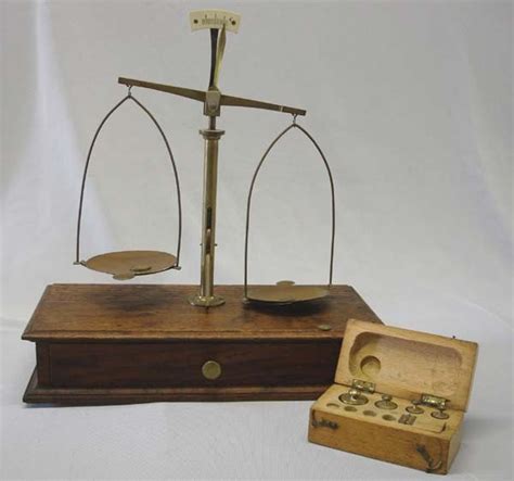 Antique Gold Dust Balance Scale And Weights Lot 1273