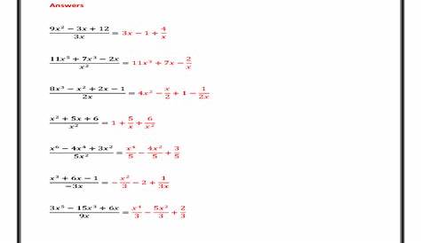 Division Of Polynomials Worksheet. Worksheets. Releaseboard Free