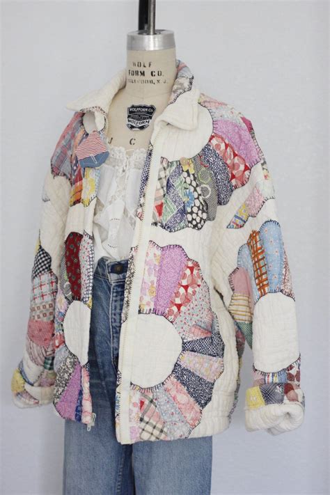 Vintage Oversized Quilt Jacket Vintage Patchwork Jacket Etsy