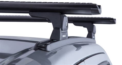 Rhino Vortex Rlt600 Trackmount Black 2 Bar Roof Rack For Nissan Navara