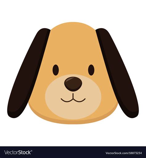Cute Dog Head Cartoon Royalty Free Vector Image