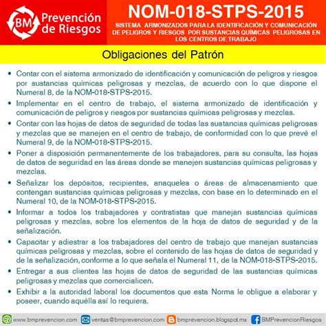 Programa de Difusión de BM Prevención de Riesgos NOM STPS seguridad Pinterest