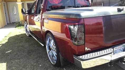 Nissan Titan Candy Apple Red End 28s Youtube