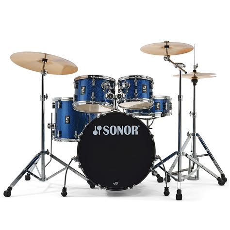 Sonor Aqx 20 Blue Ocean Sparkle Studio Drumset Drum Kit