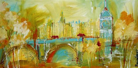 London Gold By Irina Rumyantseva Painting £290 Acrylics On Canvas