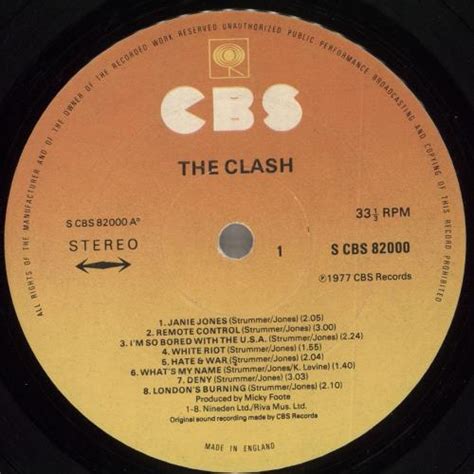 The Clash The Clash 1st Ex Uk Vinyl Lp Album Lp Record 547801
