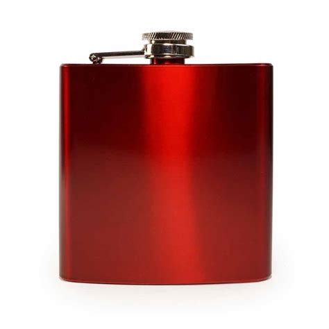 E Volve Style Hip Flask Oz Stainless Steel Red Gloss Keep Calm