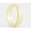 14K Solid Yellow Gold Wedding Ring  Vintage Engraved Circle Pattern 5