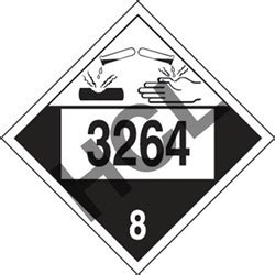 HazMat DOT Placard Corrosive Liquid HCL Labels