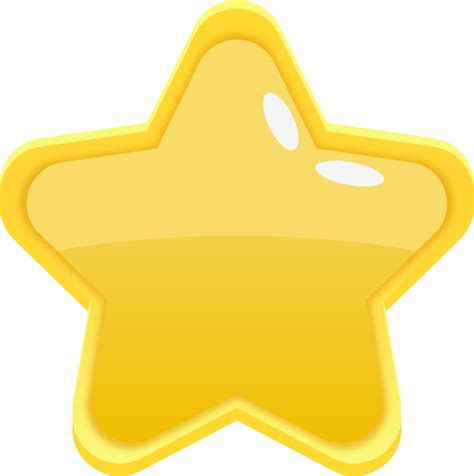 botón de estrella amarilla de dibujos animados 10983655 PNG