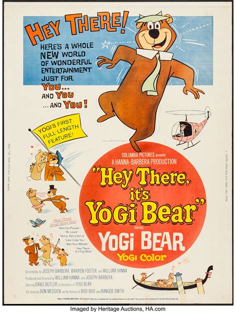 Hey There Its Yogi Bear Columbia 1964 Poster 30 X 40 Lot