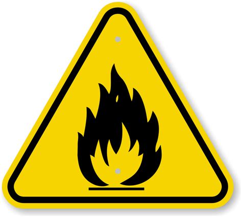 Iso Fire Hazard Warning Sign Symbol Fast And Free Shipping Sku Is