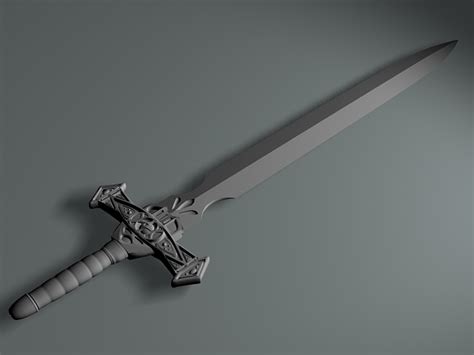 Medieval Sword 3d Model 3ds Max Files Free Download Cadnav
