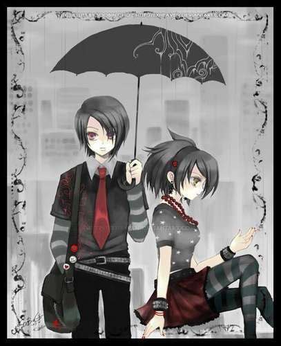 Cute Goth Anime Look How Cute They Are Together