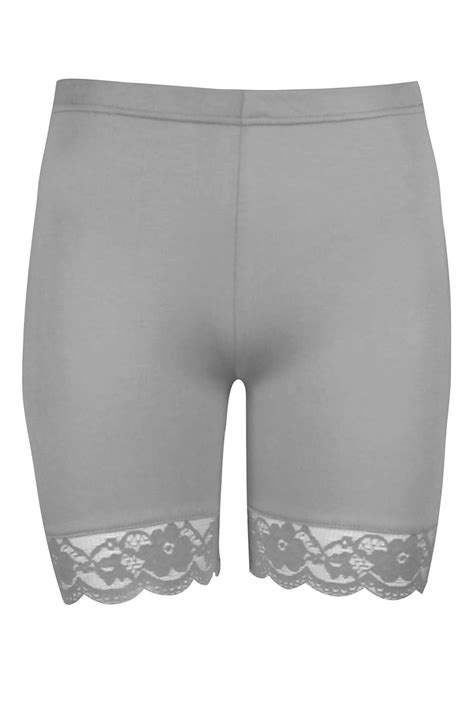 Plus Size Ladies Womens Cycling Shorts Hot Pant Lace Trim Jersey Gym Bike Tights Ebay