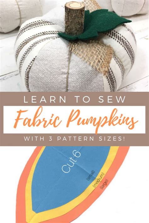 Free Fabric Pumpkin Pattern In 3 Sizes Pumpkin Fabric Pattern