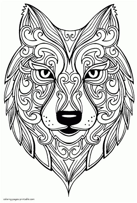 Animal Printable Coloring Pictures For Adults Coloring Pages