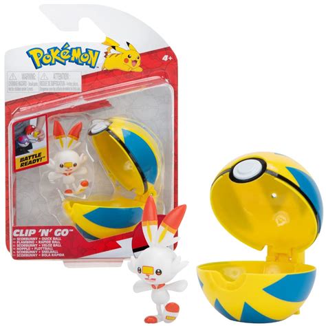 Buy Pokémon Pokemon Clip And Go Pokeball And Pokemon Figure Scorbunny
