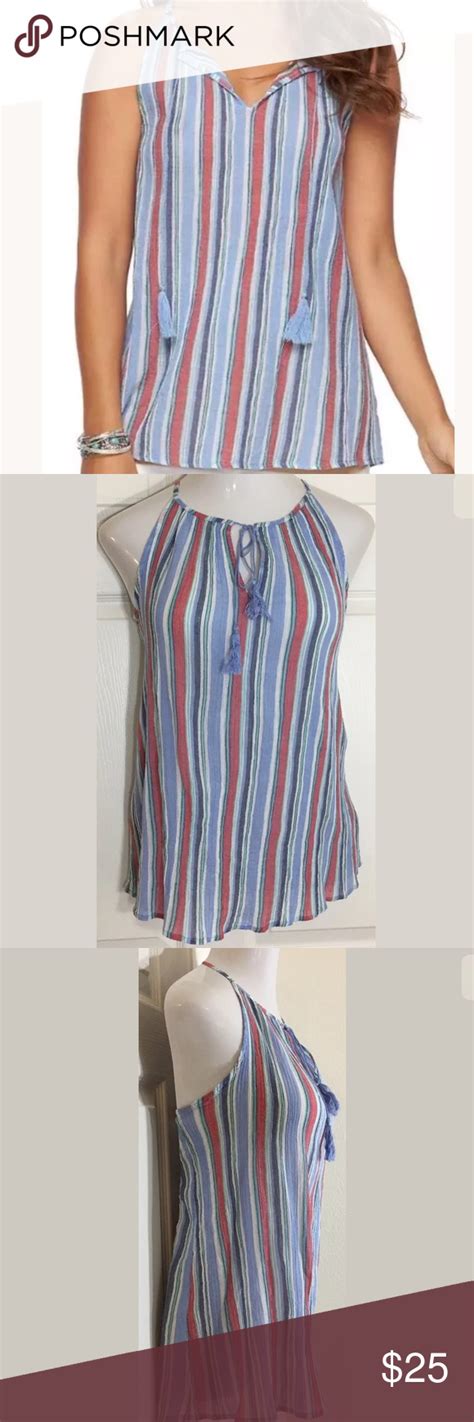 I can't believe i had been living with my original set up. Chaps Blue Striped Crinkle Sleeveless Tank Top NWT ...