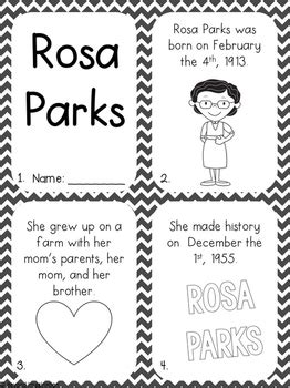 rosa parks activity pack black history month printable worksheets