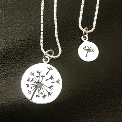 dandelion mother daughter necklaces mommy and me necklaces mother daughter jewelry