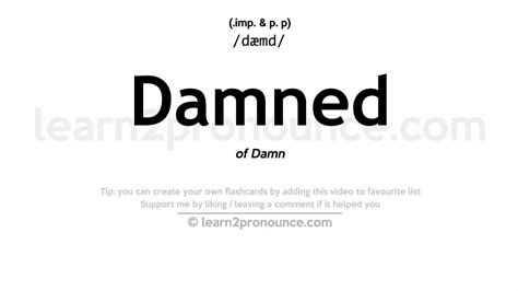 Pronunciation Of Damned Definition Of Damned Youtube