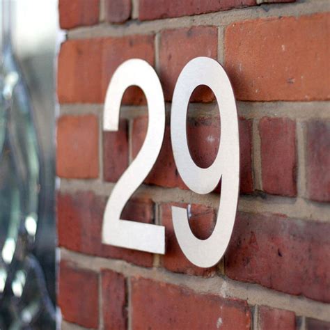Large Modern Stainless Steel House Numbers By Goodwin And Goodwin