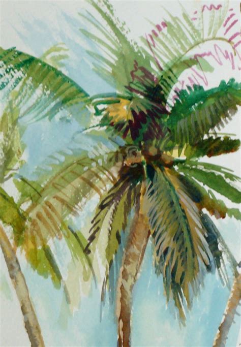 Watercolor Palm Trees Art At Getdrawings Free Download