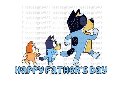 Personalised Fathers Day Bluey Printable Image Download Etsy