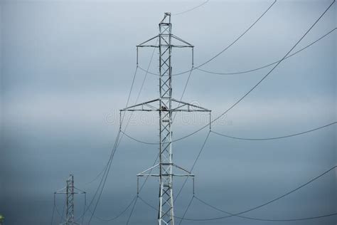 Towers For Power Transmission Lines High Voltage Stock Photo Image Of
