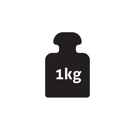 Gewicht 1 Kg Vektor Symbol Isoliert Auf Weiss Kilo Hantel