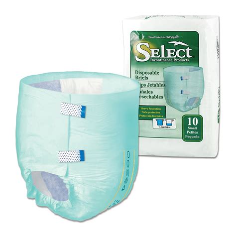 Select Adult Incontinence Brief S Heavy Absorbency Full Fit 2620 Heavy 100 Ct