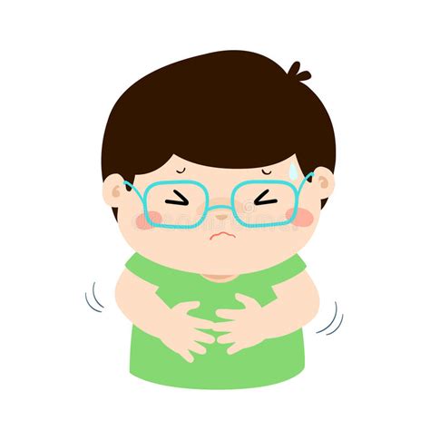 Little Boy Having Stomach Ache Cartoon . Stock Vector ...